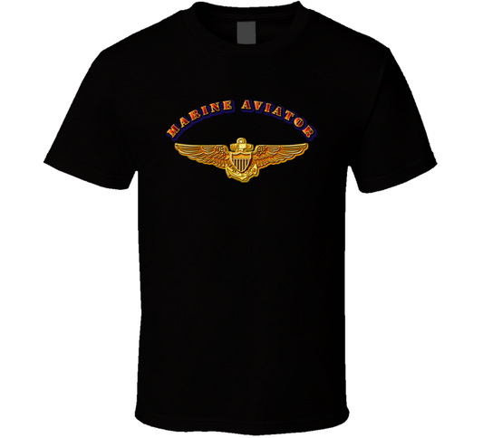 Emblem - Navy - Marine Aviator T Shirt