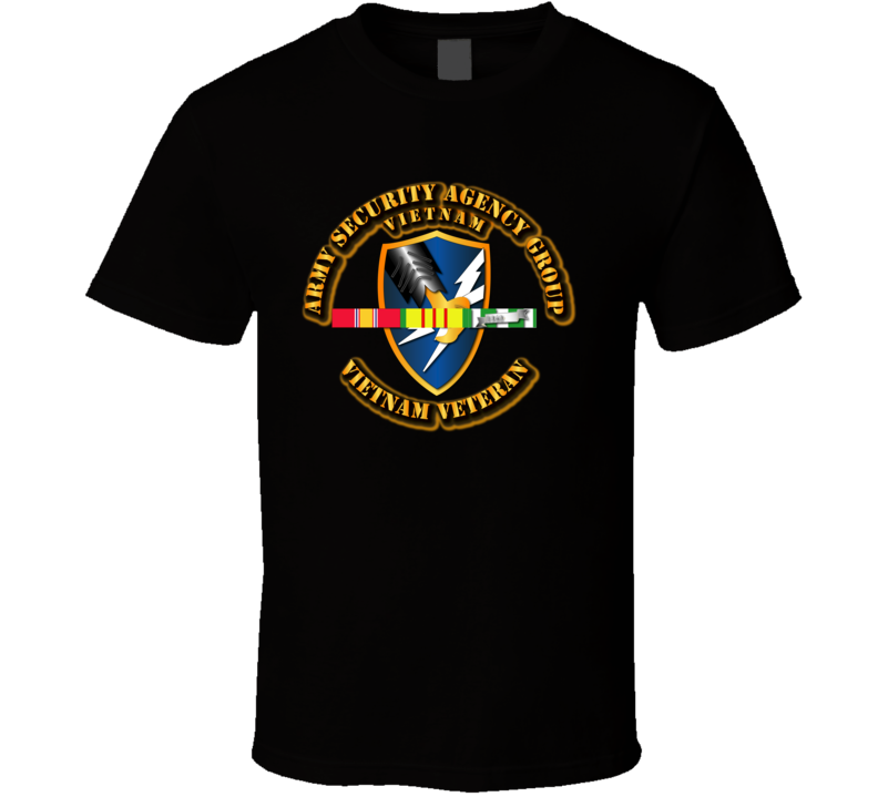 Army Security Agency Group w SVC Ribbons T Shirt