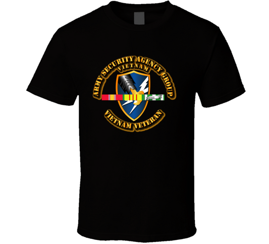 Army Security Agency Group w SVC Ribbons T Shirt