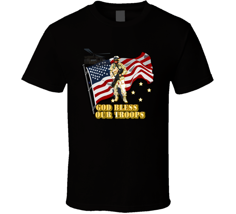 Emblem - Army - God Bless Our Troops T Shirt