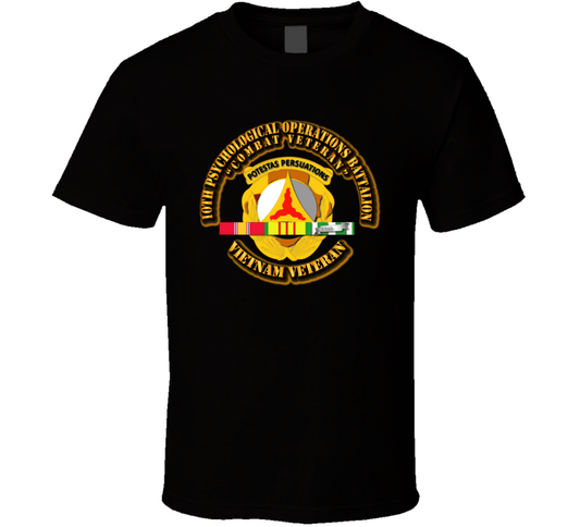 10th Psychological Operations Battalion w SVC Ribbon T Shirt
