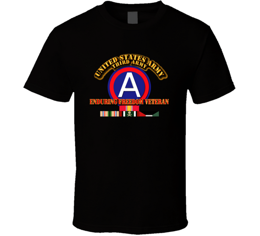 Third Army - Enduring Freedom Veteran T Shirt