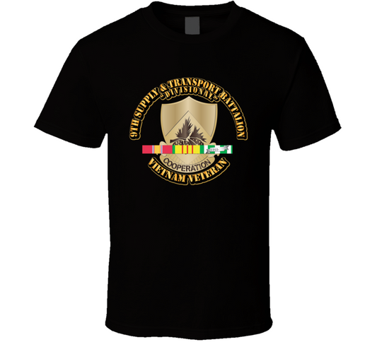 9th Supply &amp; Transport Battalion (Divisional) w SVC Ribbon T Shirt