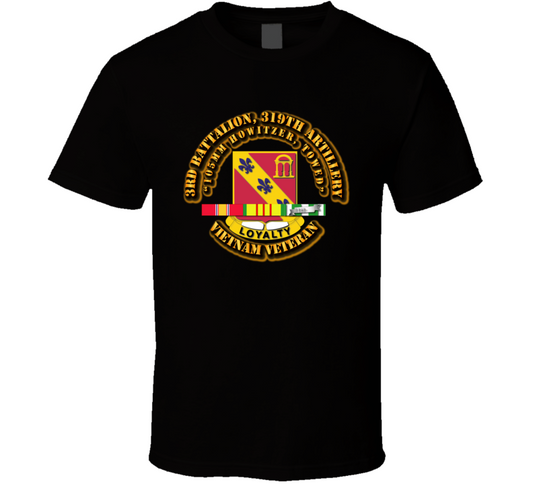 3rd Battalion, 319th Artillery w SVC Ribbon T Shirt