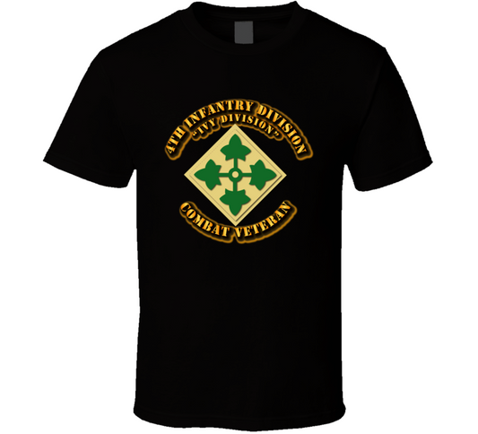 4th Infantry Division - Ivy Div - Cbt Vet T Shirt