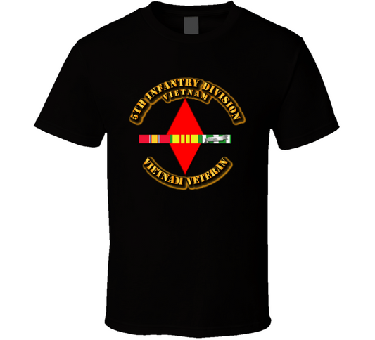 5th Infantry Division w SVC Ribbons T Shirt