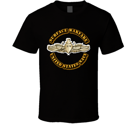 Navy - Surface Warfare Badge - V1 - Gold T Shirt
